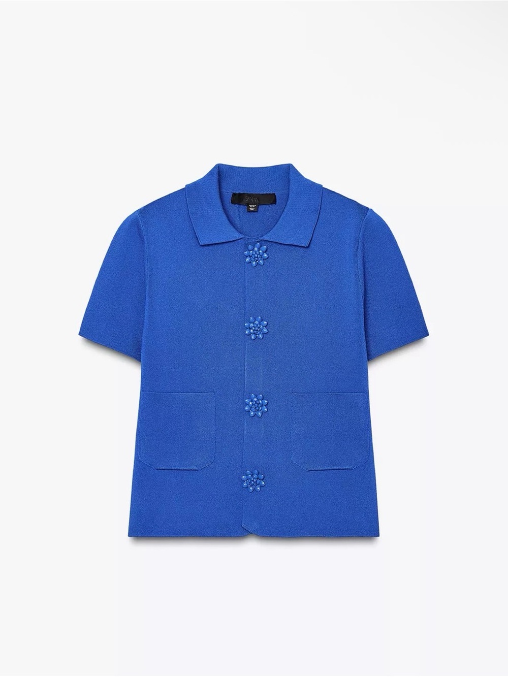 Zara BEADED BUTTON CARDIGAN TOP